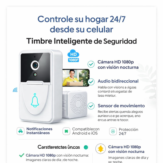Timbre de Seguridad Smart Recargable