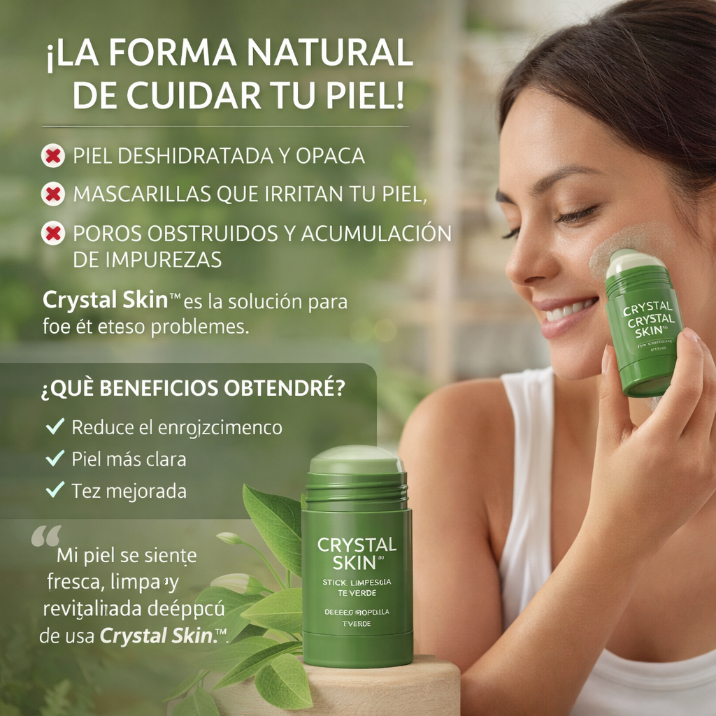 Crystal Skin™️ - Mascarilla en Barra Enriquecida con Té Verde