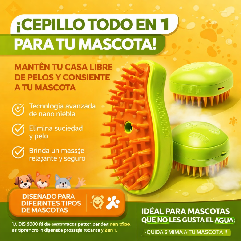 Cepillo SPA para mascotas 2 en 1