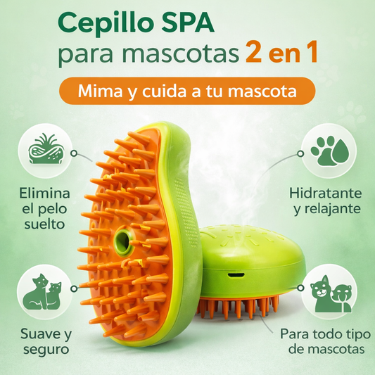 Cepillo SPA para mascotas 2 en 1