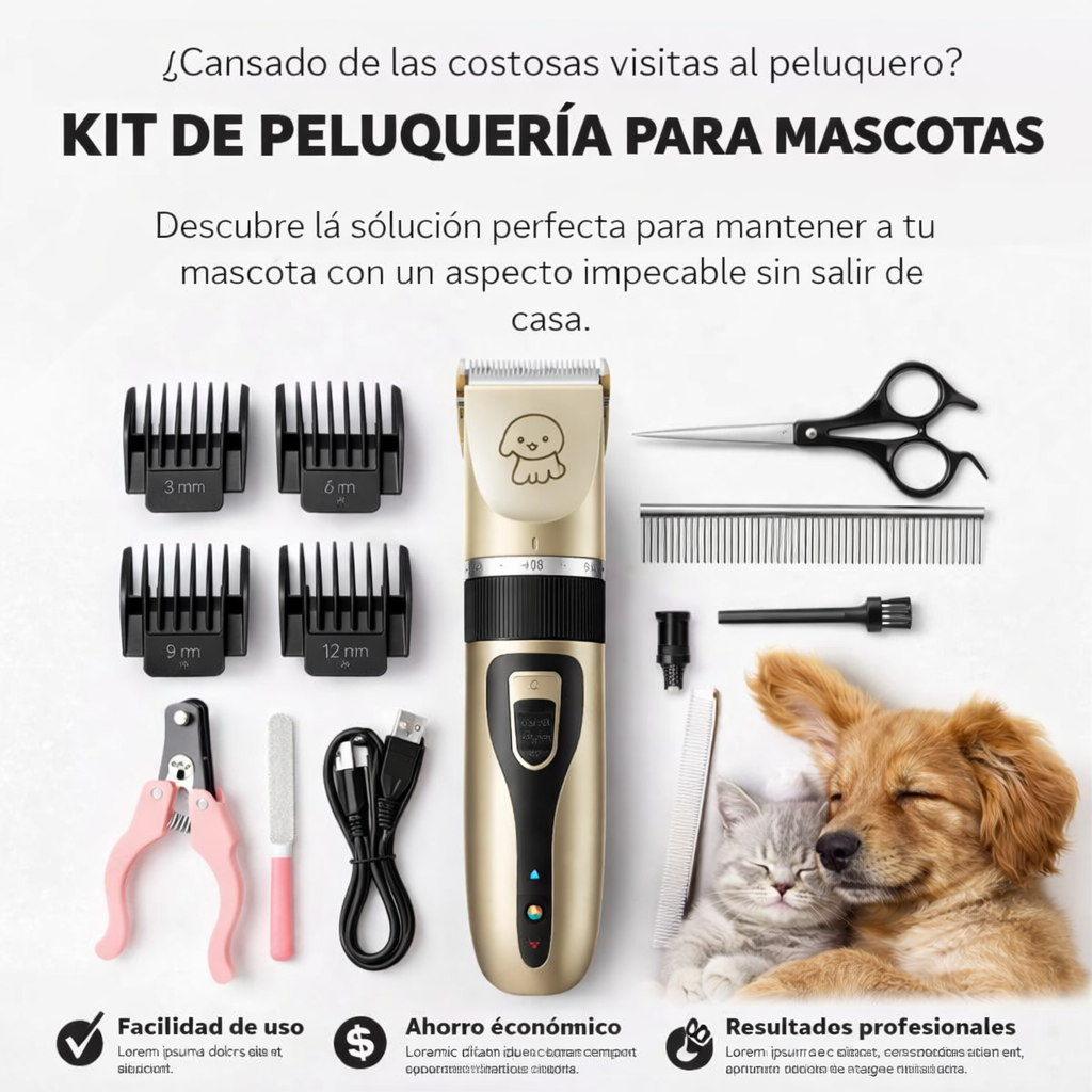 Kit de Peluquería para Mascotas